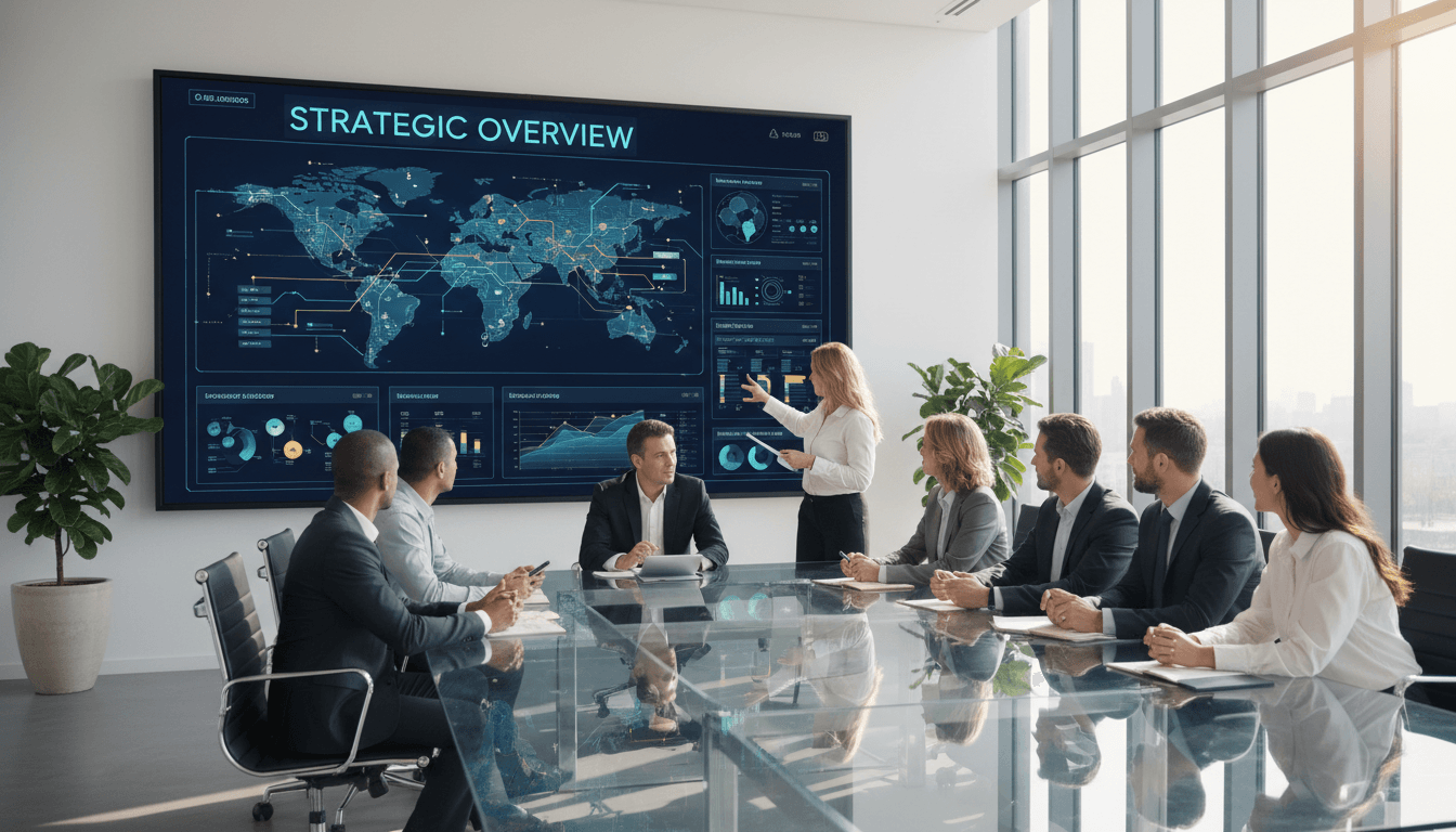 Equipa a analisar gráficos de mercado